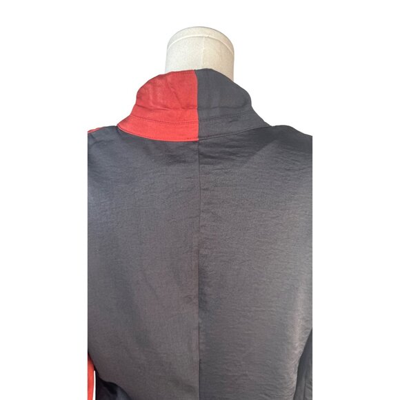 2/$30 NWT Choosy Size 12 Two-Tone Twist Front  Dress Black & Terra Cotta - Picture 11 of 16